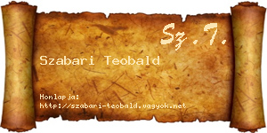 Szabari Teobald névjegykártya